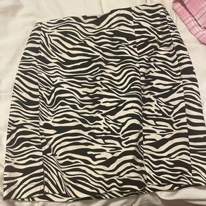 Zebra print skirt